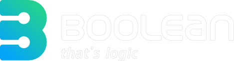Boolean Logo - White on TR